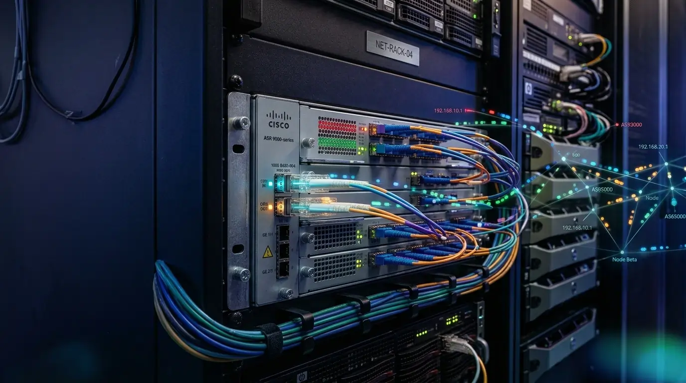 MikroTik BGP configuration diagram showing router and network paths for Bangladesh ISP